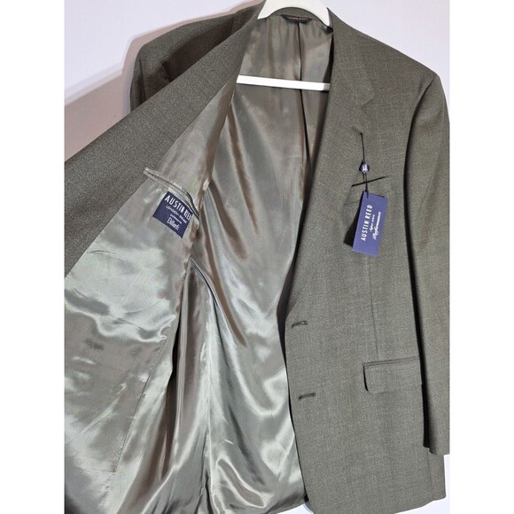 NEW Vintage Austin Reed Sport Coat Blazer Jacket Men's 44L Merino Wool Green USA - Picture 5 of 14